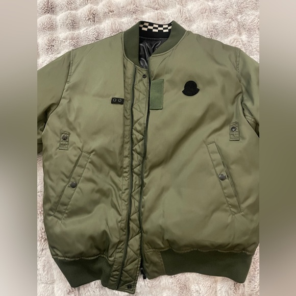 7 Moncler Fragment Reversible Printed Shell Down Bomber Jacket Sz 2/M - Picture 15 of 15